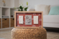 The 2 Prints Frame - Rainbow Terracotta is the ultimate way to celebrate and preserve your baby’s milestones.